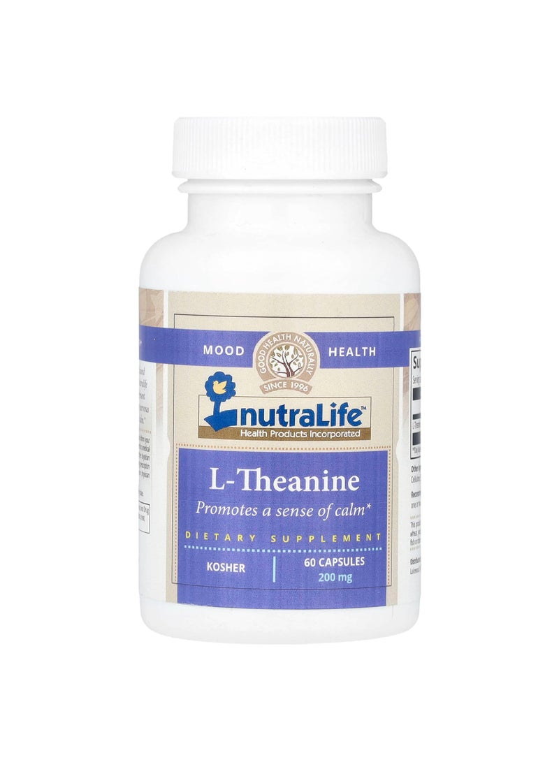L-Theanine, 200 mg, 60 Capsules